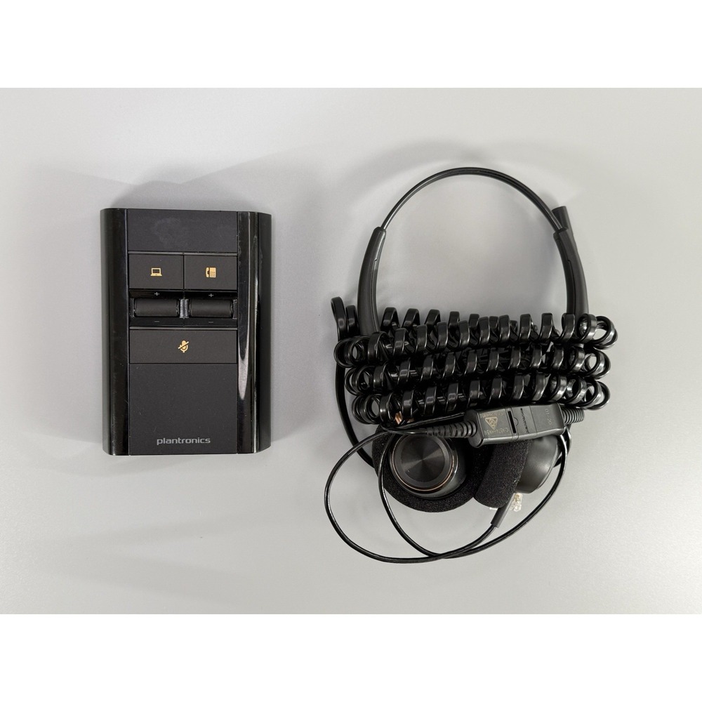 Poly MDA524 QD MDA500 QD Headset Switch Audio Processor & Headphones Combo